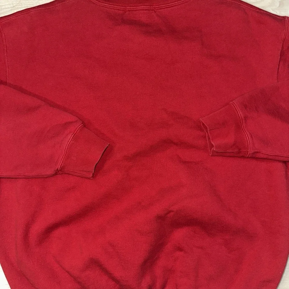 Vintage 90s Polo Ralph Lauren Sweater Mens Large‎ Red Canvas Fleece Preppy Pony